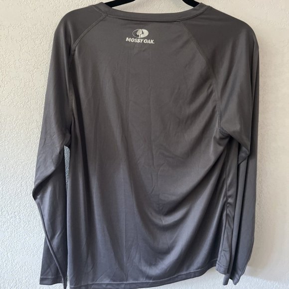 Mossy Oak Tech Tee Mens Sz Small NWT Gray Long Sleeves - Picture 5 of 8